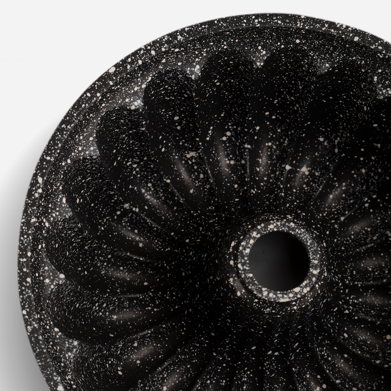 Dilimli - Granit Döküm Kek Kalıbı - Siyah - 3